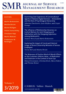 Zum Artikel "The Third Issue of 2019 of the Journal of Service Management Research (SMR) Has Been Published!"